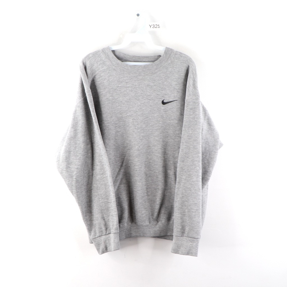 Vintage 90s Nike Mini Swoosh Trashed Sweatshirt - Picture 1 of 7